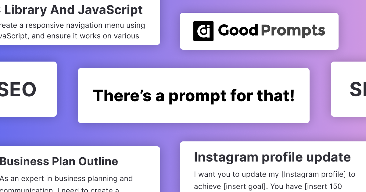 AiGoodPrompts | ChatGPT's Curated Prompt Library